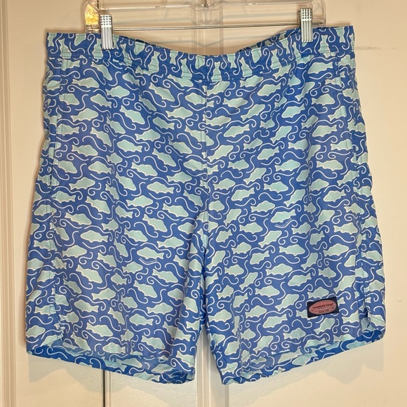 Vineyard Vines Other - Vineyard Vines Blue Fish Drawstring Swim Trunks M